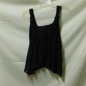5/$30.00 Vtg Rampage clothing Co BLK Mesh asymmetrical cami